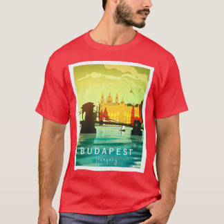 Camiseta Budapest Viaje Hungría Estilo Retro