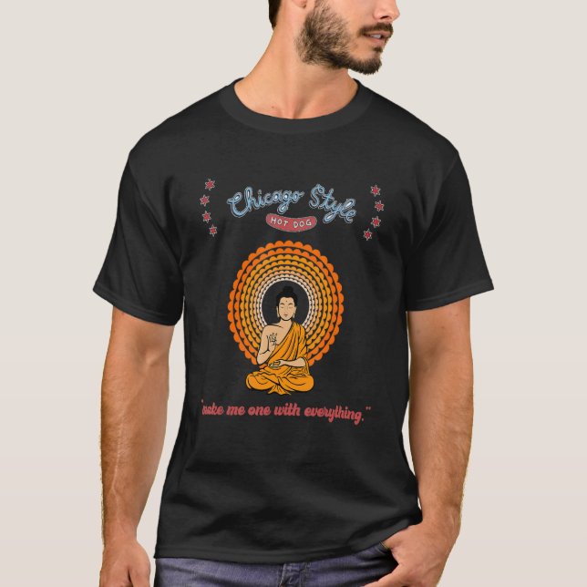 Camiseta Buddha Chicago Style Hot Dog One With Everything (Anverso)