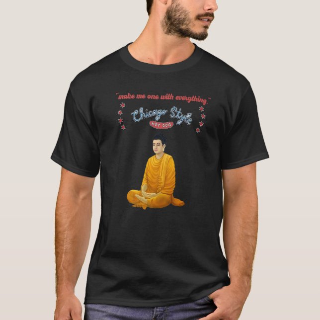 Camiseta Buddha Chicago Style Hot Dog One With Everything (Anverso)