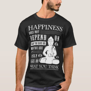 Camiseta Buddha Cita la felicidad de Zen Budismo Yoga 