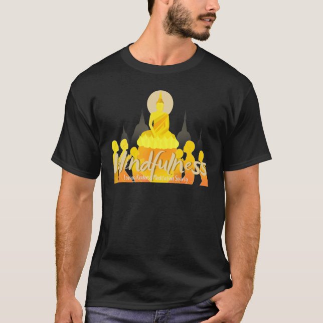 Camiseta Buddha Gautama Mindfulness Peace Loving Kindness M (Anverso)