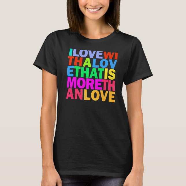 Camiseta Buddha Love More Rainbow Inspirador Citation (Anverso)