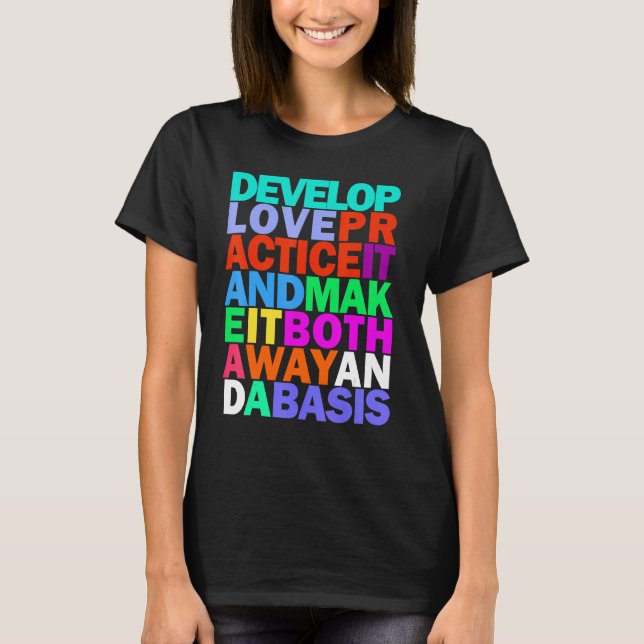 Camiseta Buddha Love Rainbow Inspiradora cita (Anverso)