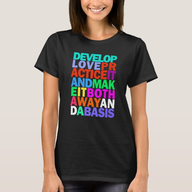 Camiseta Buddha Love Rainbow Inspiradora cita (Anverso)