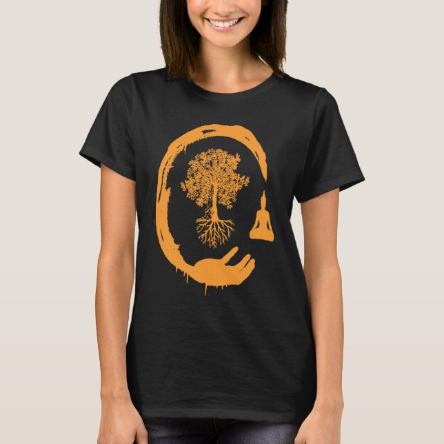 Camiseta Buddha Monk Namaste Praying Pray Smile Happy Laugh (Anverso)