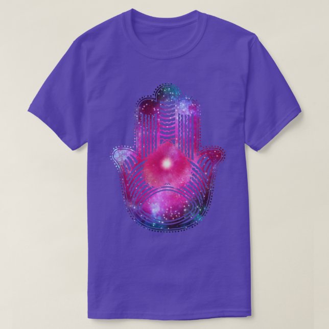 Camiseta Buddha Zen de mano cósmica (Diseño del anverso)