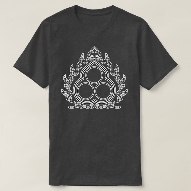 Camiseta Buddhism las tres joyas (Diseño del anverso)
