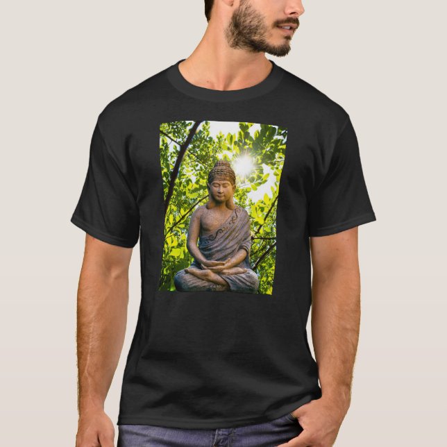 Camiseta Buddhism MeditatIng Statue Spiritual  (Anverso)