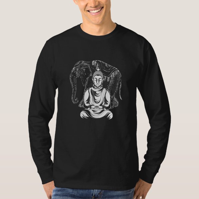 Camiseta Buddhist Spiritual Meditation Zen Buddhism Elephan (Anverso)