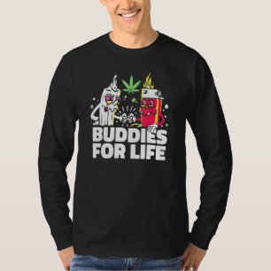 Camiseta Buddies For Life Weed Funny Junkie Lighter Y Nosot