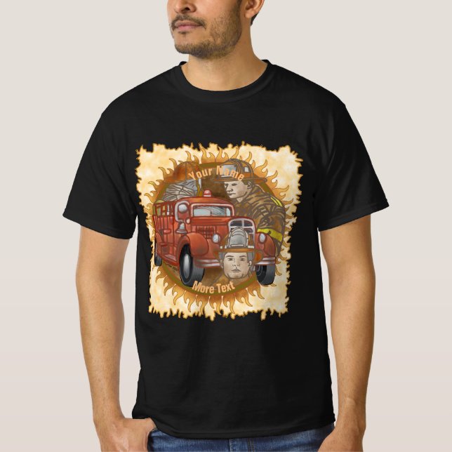 Camiseta Buddy del bombero de bomberos (Anverso)