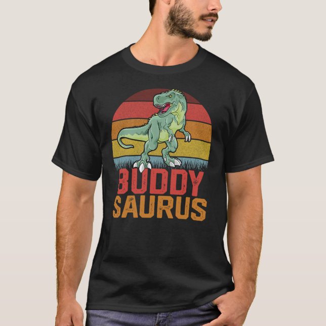 Camiseta Buddy Saurus Grandpa Dinosaur Family Matching Fath (Anverso)