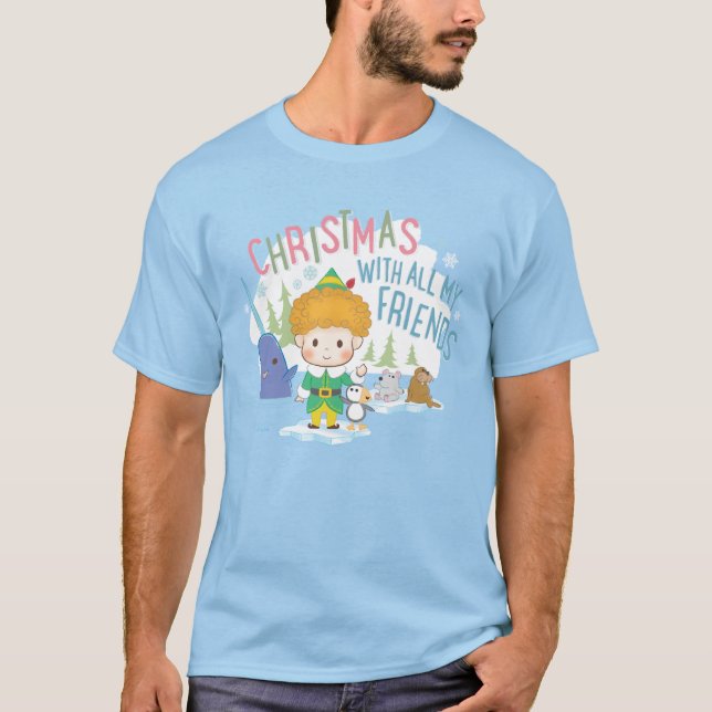 Camiseta Buddy the Elf Christmas With All My Friends (Anverso)