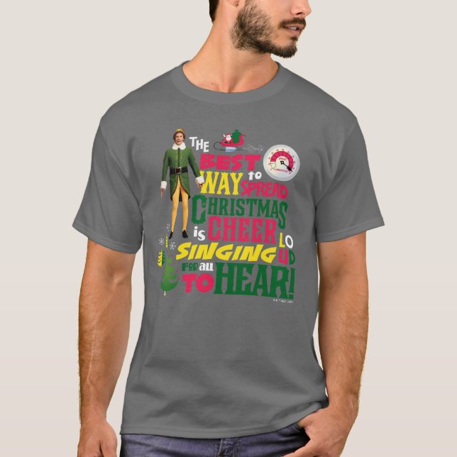 Camiseta Buddy the Elf | Navidades Cheer Cita Gráfica (Anverso)