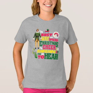 Camiseta Buddy the Elf   Navidades Cheer Cita Gráfica