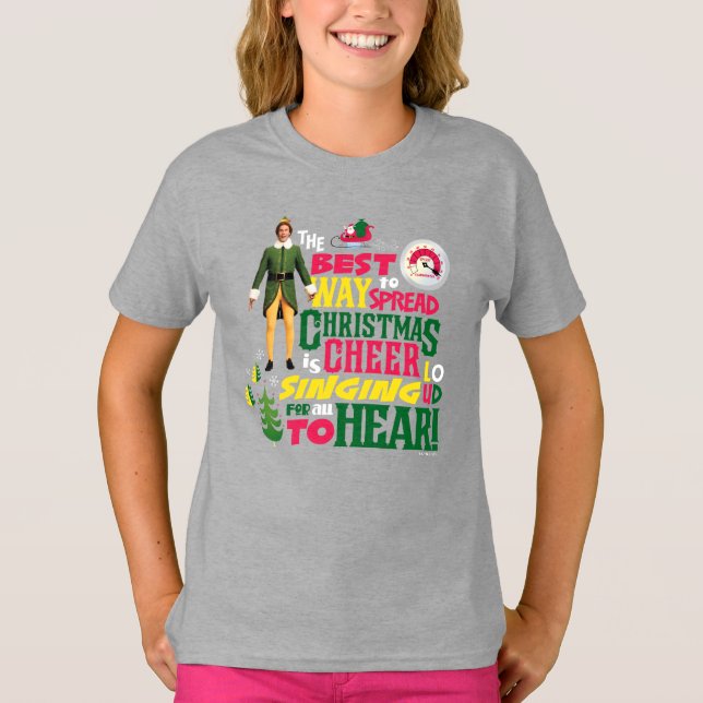 Camiseta Buddy the Elf | Navidades Cheer Cita Gráfica (Anverso)