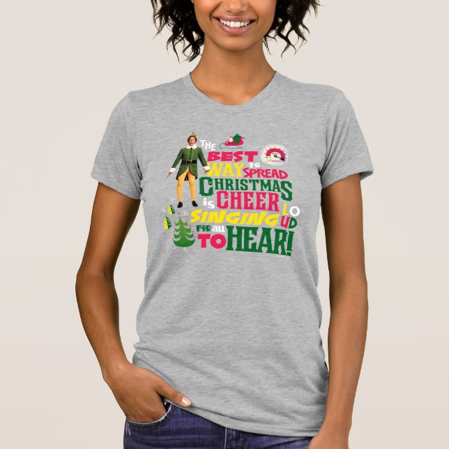 Camiseta Buddy the Elf | Navidades Cheer Cita Gráfica (Anverso)