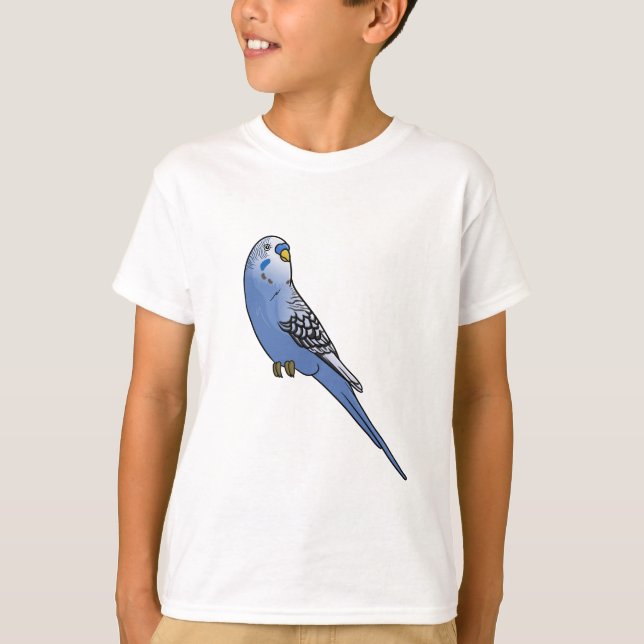 Camiseta Budgie azul (Anverso)