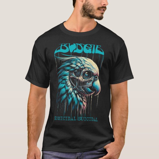 Camiseta Budgie Banda Homicida Suicida (Anverso)