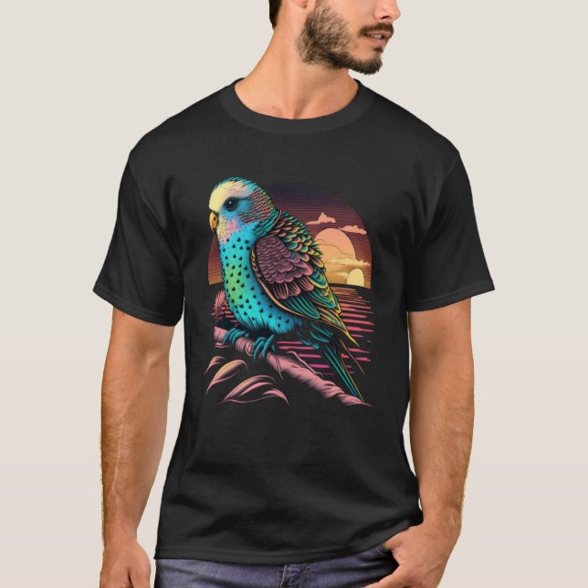 Camiseta Budgie Beach Budgerigar Parakeet Bird Summer  2 (Anverso)