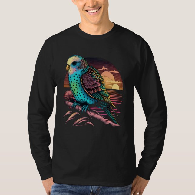 Camiseta Budgie Beach Budgerigar Parakeet Bird Summer  2 (Anverso)