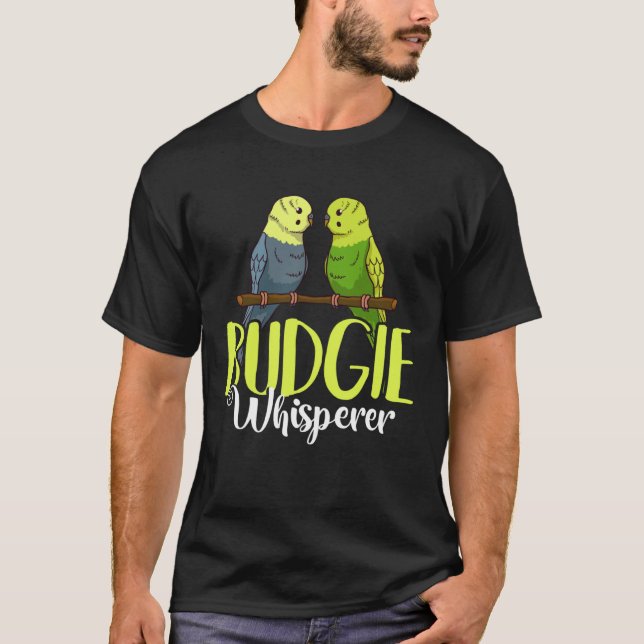 Camiseta Budgie Bird Budgerigar Parakeet Cage (Anverso)