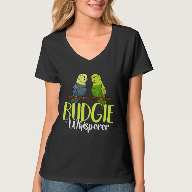 Camiseta Budgie Bird Budgerigar Parakeet Cage (Anverso)
