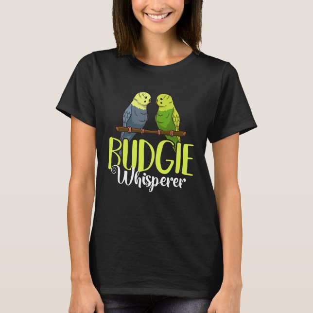Camiseta Budgie Bird Budgerigar Parakeet Cage (Anverso)