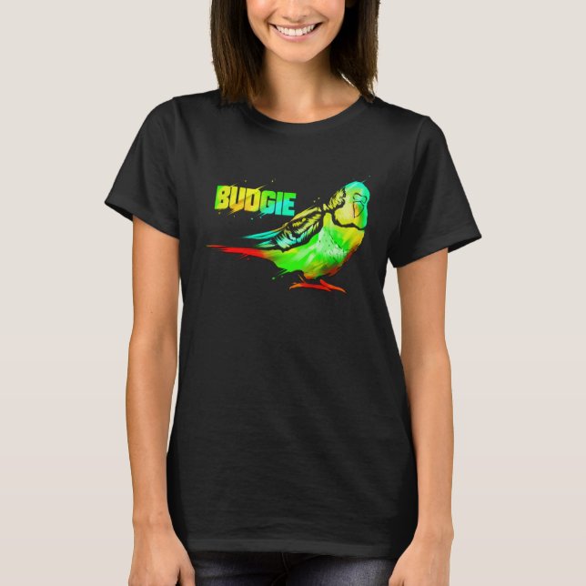 Camiseta Budgie Bird Color Artwork Budgerigar Parakeet (Anverso)