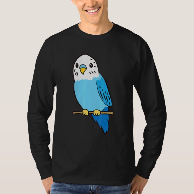 Camiseta Budgie Bird Parakeet Cute Parakeet Blue (Anverso)