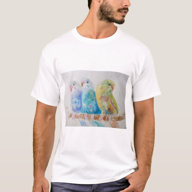 Camiseta Budgie Budgerigar Birds Bird Wildlife T Shirt (Anverso)