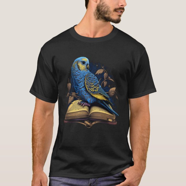 Camiseta Budgie Budgerigar Book Parakeet Bird Bookworm Read (Anverso)