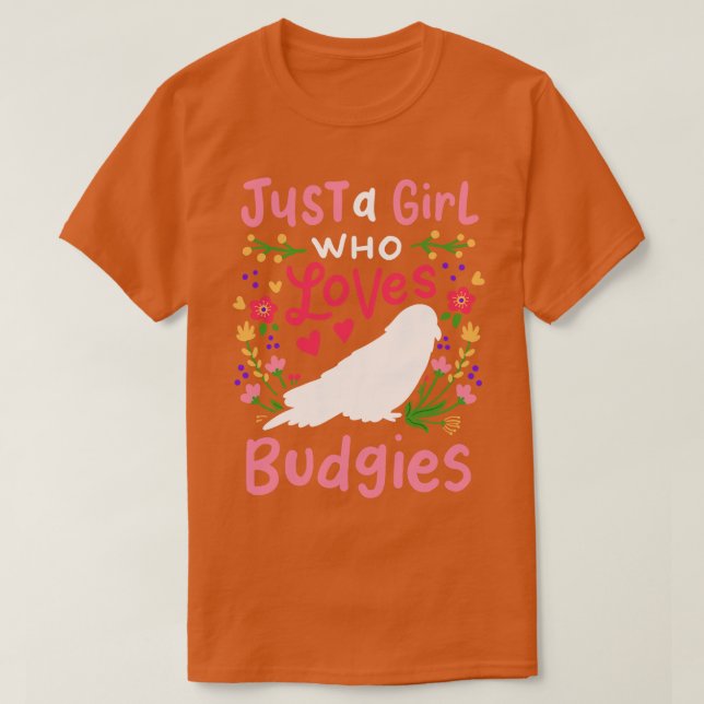 Camiseta Budgie Budgerigar Budgie Lover (Diseño del anverso)