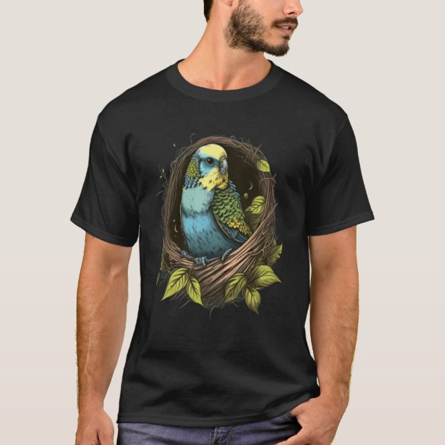 Camiseta Budgie Budgerigar Parakeet Bird Nest (Anverso)