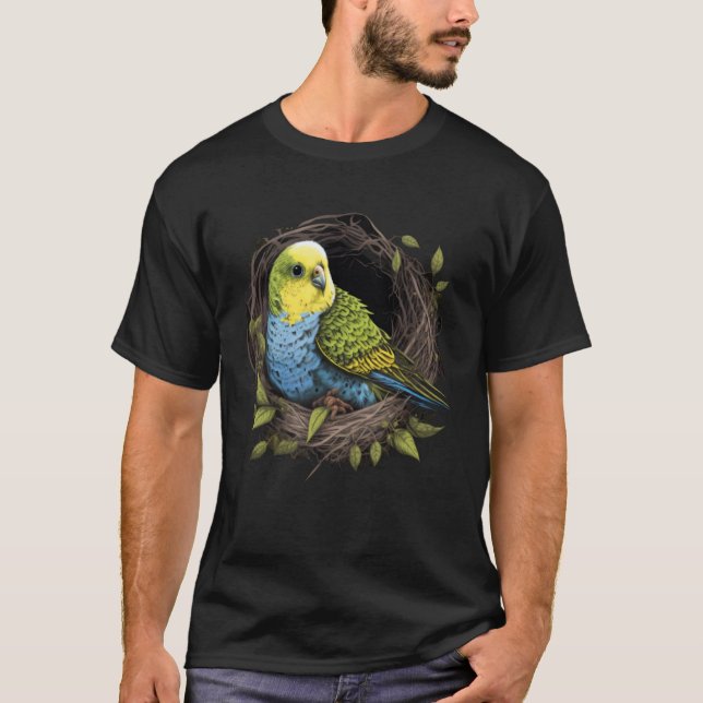 Camiseta Budgie Budgerigar Parakeet Bird Nest  2 (Anverso)