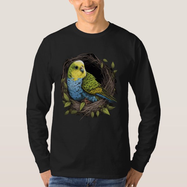 Camiseta Budgie Budgerigar Parakeet Bird Nest  2 (Anverso)