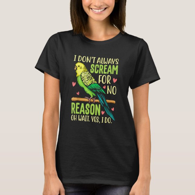Camiseta Budgie  Budgie Bird Budgerigar  Bird (Anverso)