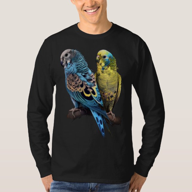 Camiseta Budgie Budgies Budgerigar Parakeet Birds Birdwatch (Anverso)