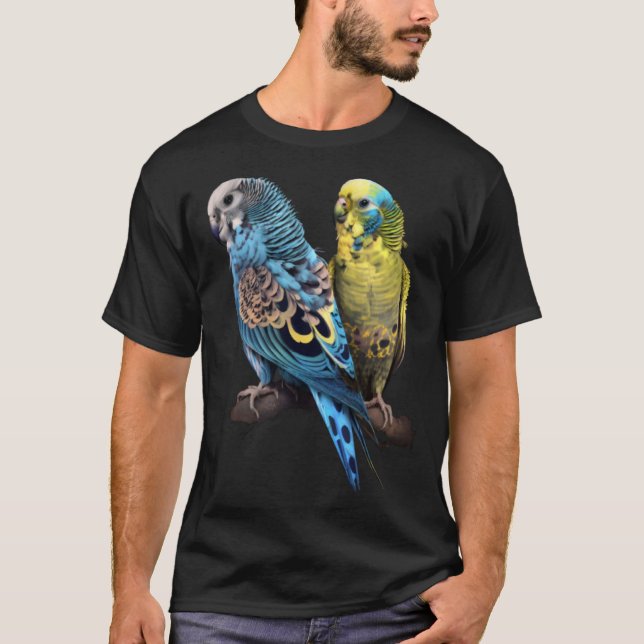 Camiseta Budgie Budgies Budgerigar Parakeet Birds Birdwatch (Anverso)