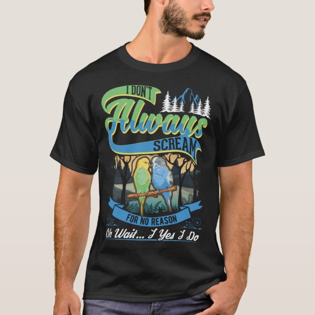 Camiseta Budgie Cockatiel Parakeet (Anverso)