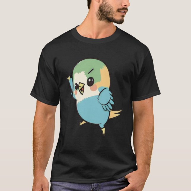Camiseta Budgie Dabbing Budgerigar Parakeet Bird Dab (Anverso)