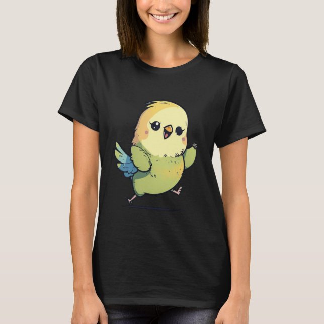 Camiseta Budgie Dabbing Budgerigar Parakeet Bird Dab (Anverso)