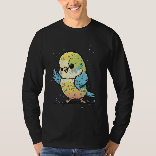 Camiseta Budgie Dabbing Budgerigar Parakeet Bird Dab Dance  (Anverso)