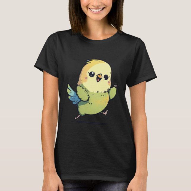 Camiseta Budgie Dabbing Budgerigar Parakeet Bird Dab Dance  (Anverso)