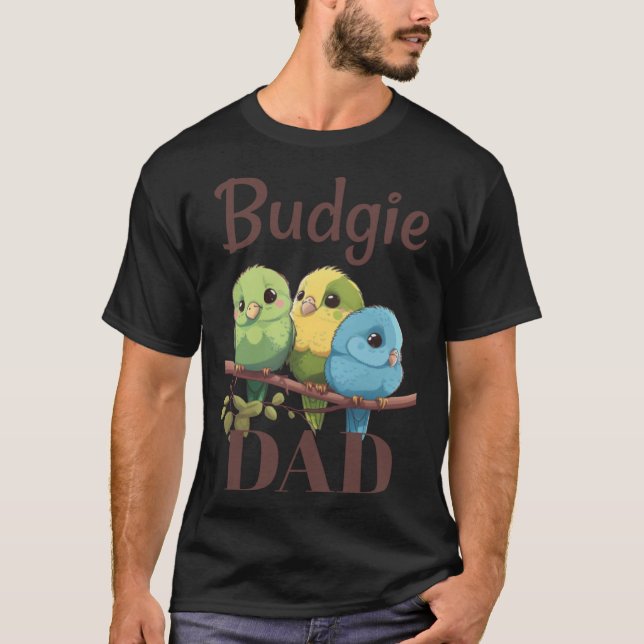 Camiseta Budgie Dad Budgerigar Parakeet Bird Pullover Hoodi (Anverso)