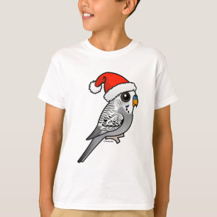 Camiseta Budgie gris Papá Noel