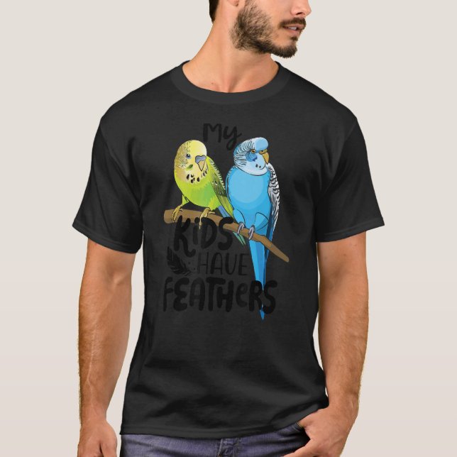 Camiseta Budgie Mis Hijos Tienen Plumas Cuestas Parakeet Ma (Anverso)