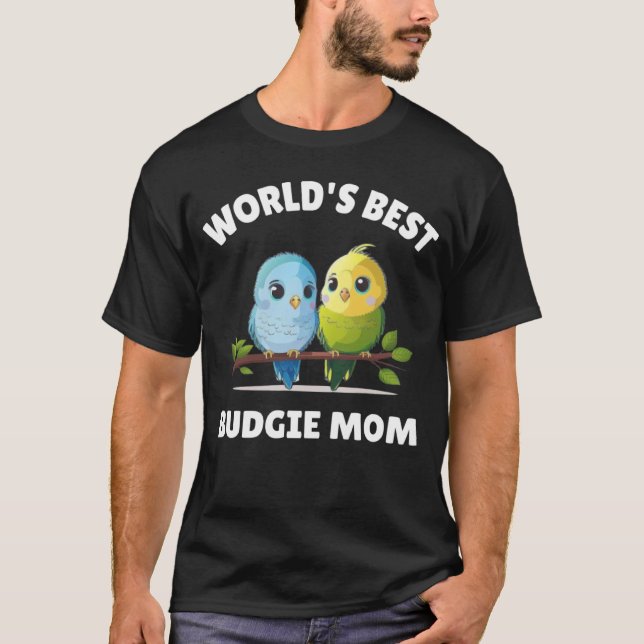 Camiseta Budgie Mom Budgerigar Parakeet Bird 32 (Anverso)