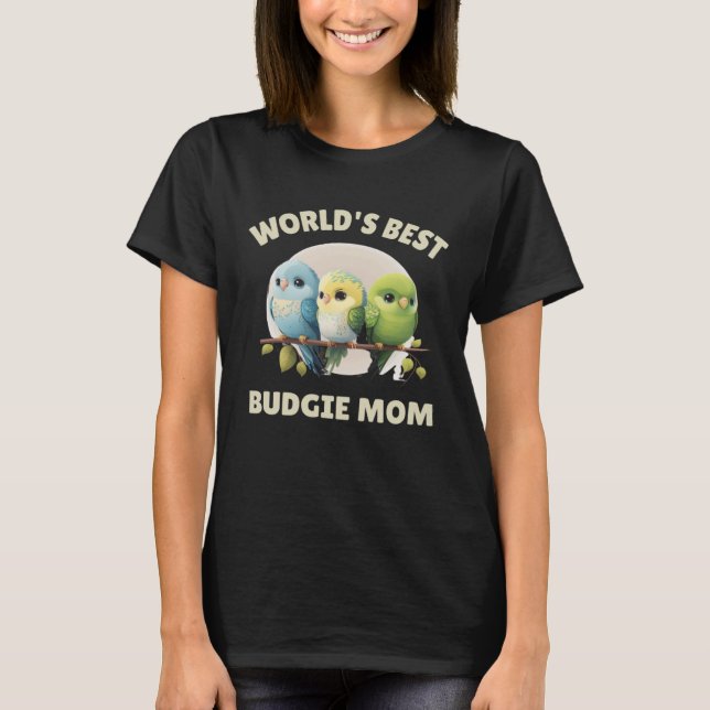 Camiseta Budgie Mom Budgerigar Parakeet Bird Pullover Hoodi (Anverso)