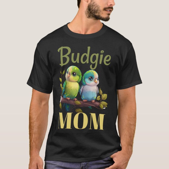 Camiseta Budgie Mom Budgerigar Parakeet Bird Pullover Hoodi (Anverso)